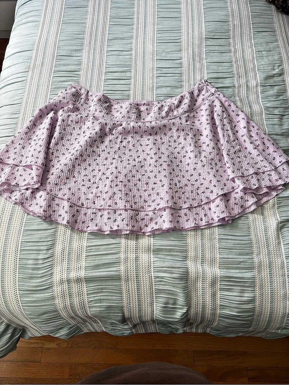 Delia's Floral Ruffle Mini Skirt in Pink 2X Like New